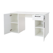 Schreibtisch 'Sylt' inkl. 2 Türen, 1 Schublade, 2 höhenverstellbare Böden, Fronten & Korpus weiß