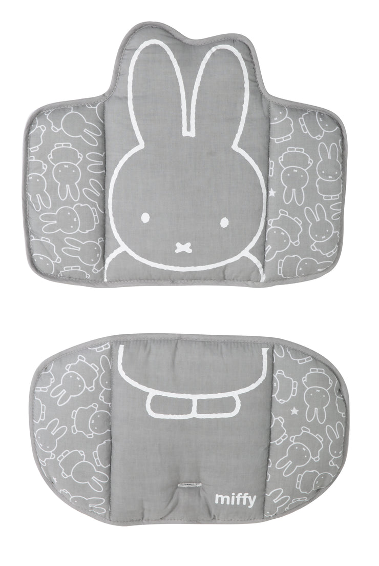 Réducteur de siège "miffy®", revêtement et coussin d'assise, 2 pièces, pour chaise haute à escalier