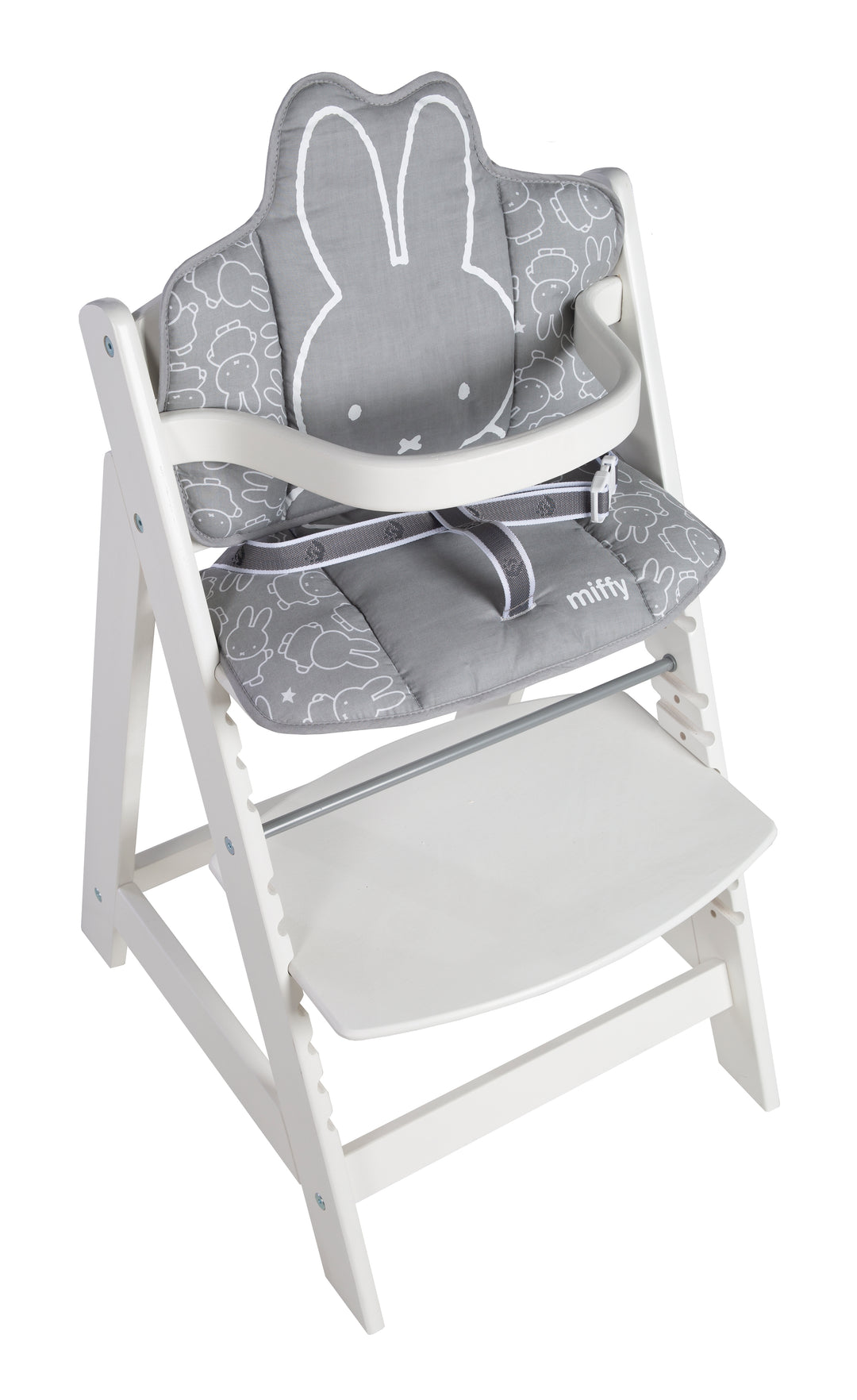 Trona Sit Up FUN + bandeja para comer + cojín de asiento miffy® - Madera natural