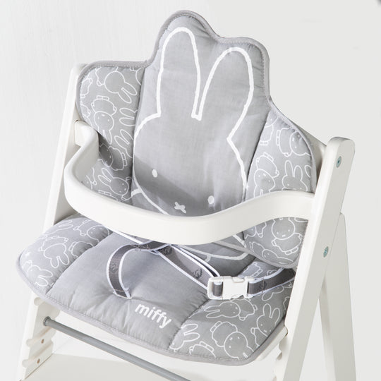 Trona Sit Up FUN + bandeja para comer + cojín de asiento miffy® - Madera natural
