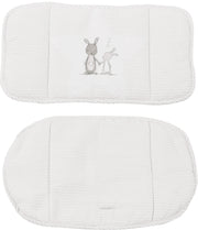 Seat reducer 'Fox & Bunny', 2-part high chair insert / seat cushion for high stair chairs