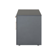 Bureau 'Jara' - Miroir -in convertible - anthracite - Poignées en hêtre solide