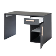 Bureau 'Jara' - Miroir -in convertible - anthracite - Poignées en hêtre solide