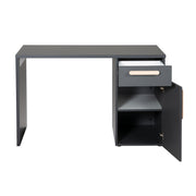 Bureau 'Jara' - Miroir -in convertible - anthracite - Poignées en hêtre solide
