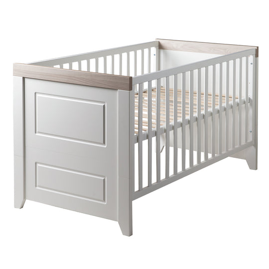 Set de chambre 'Felicia', incl. lit bébé 70 x 140 cm, commode à langer et armoire, blanc/orme lunaire