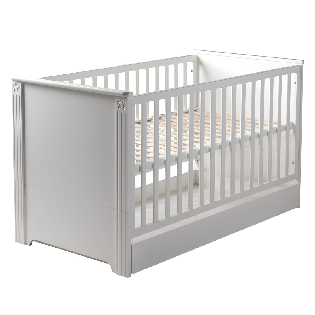 Cama infantil combinada 'Maxi', 70 x 140 cm, ajustable en 3 alturas, convertible en cama junior