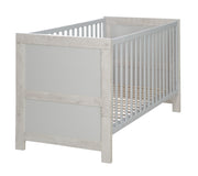 Kinderzimmerset 'Mila', inkl. Baby-/ Kinderbett 70 x 140 cm & Wickelkommode, grau/weiß