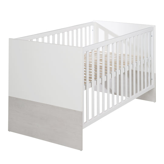 Juego de muebles 'Julia' 3 piezas, incluye cuna convertible de 70 x 140 cm, cómoda para cambiar pañales y armario de 3 puertas