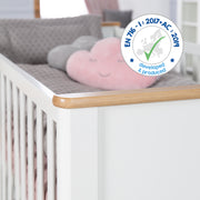 Furniture set 'Ava' 2-part, incl. Kombi children's bed 70 x 140 cm & wrapping table cabinet deep