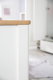 Furniture set 'Ava' 2-part, incl. Kombi children's bed 70 x 140 cm & wrapping table cabinet deep