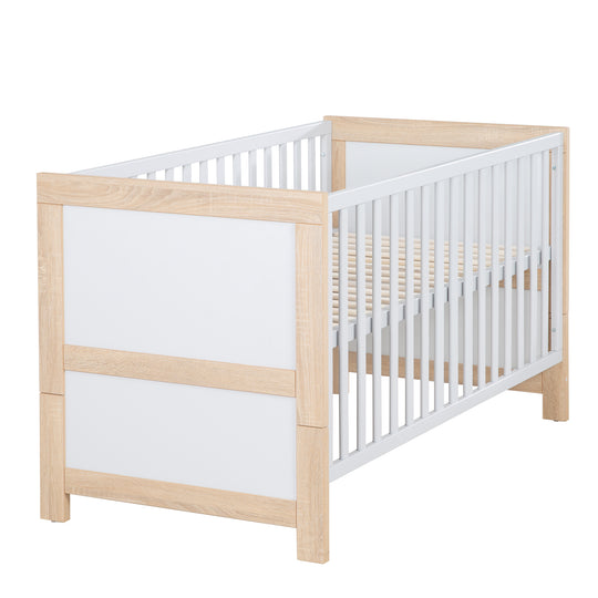 Cuna convertible 'Matilda' 70 x 140 cm, ajustable/convertible, incluye 3 barrotes extraíbles