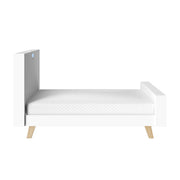 Cama inteligente Smart 70x140 - Cama combinada controlada por aplicación - Blanco / Roble