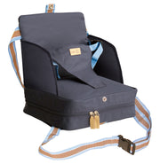 Booster seat, inflatable seat with raised side parts, booster seat for at home and on the go