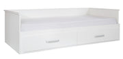 Day bed 'Moritz', can be pulled out into a double bed, white, 2 drawers, guest bed in the children's room