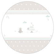 Laufgitter 'Indibär', 6-eckig, sicheres Spielgitter inkl. Schutzeinlage & Rollen, weiß