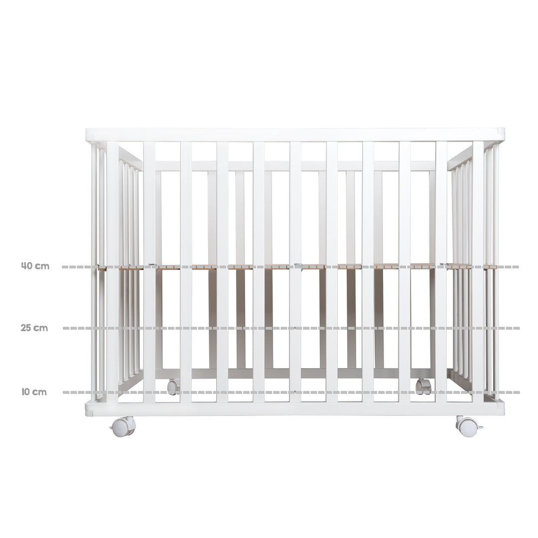 Parc bébé 'Rock Star Baby', 75 x 100 cm, surface de jeu incl. revêtement de protection et roulettes