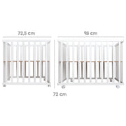 Running grille 'Rock Star Baby', 75 x 100 cm, play grid incl. protective insert & rolls, wood white