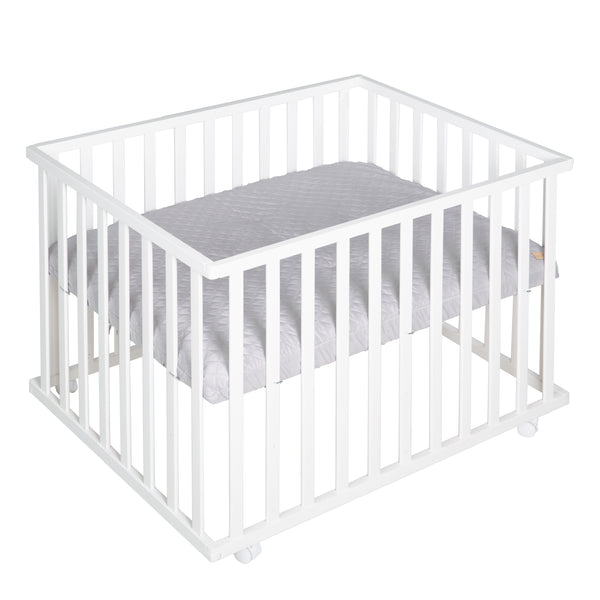 Bouton variantes parc – Flexible – Parc blanc avec tapis roba Style gris argenté