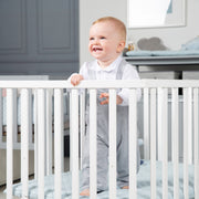 Pull -up 'Roba Style', 75 x 100 cm, wood white, including light blue protective insert & roll