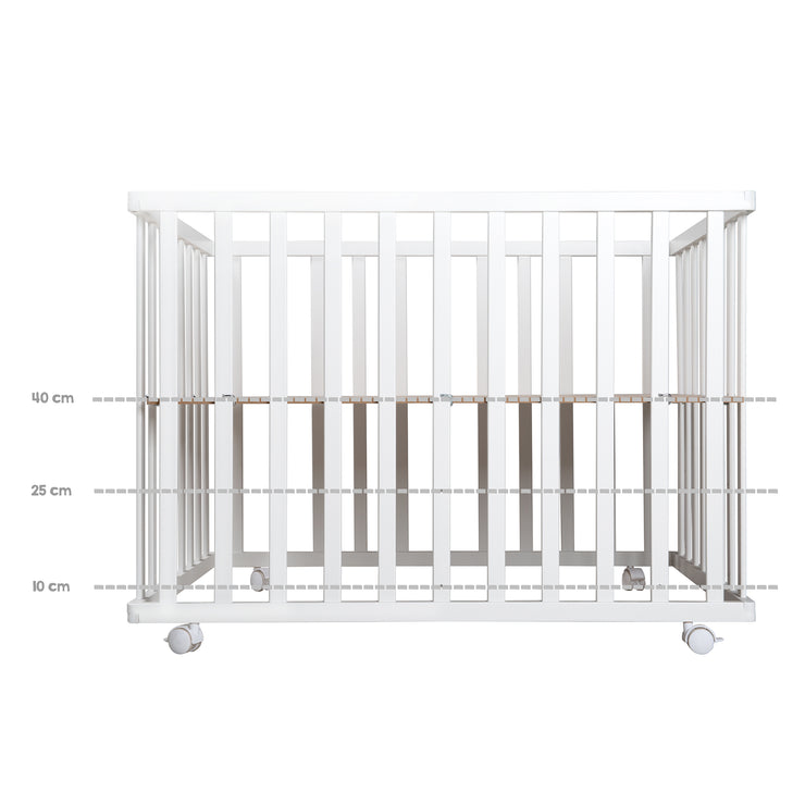 Pull -up 'Roba Style', 75 x 100 cm, wood white, including light blue protective insert & roll