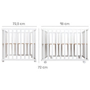 Pull -up 'Roba Style', 75 x 100 cm, wood white, including light blue protective insert & roll