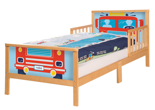 Cama temática 'Carro', cama infantil 70 x 140 cm incluye ropa de cama y somier