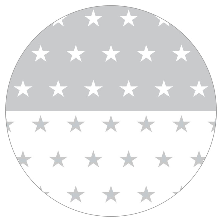 Laufgitter 'Little Stars', 6-eckig, inkl. Schutzeinlage & Rollen, Holz weiß