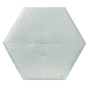 Parc bébé hexagonal "roba Style" incl. insert de protection vert et rouleaux, bois blanc