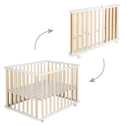 Running pliable, bicolor, 75 x 100 cm, grille de jeu de l'économie d'espace, y compris le roulement