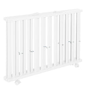 Parc pliable, blanc, 75 x 100 cm, parc peu encombrant, roulettes incluses