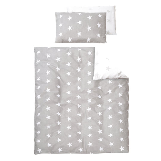 Juego completo de cama 'Little Stars', 70 x 140 cm, convertible, incluye ropa de cama, dosel, nido y colchón