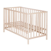 Letto per bambini "Cosi" 60 x 120 cm, in legno massello di faggio, naturale, regolabile in 3 posizioni in altezza