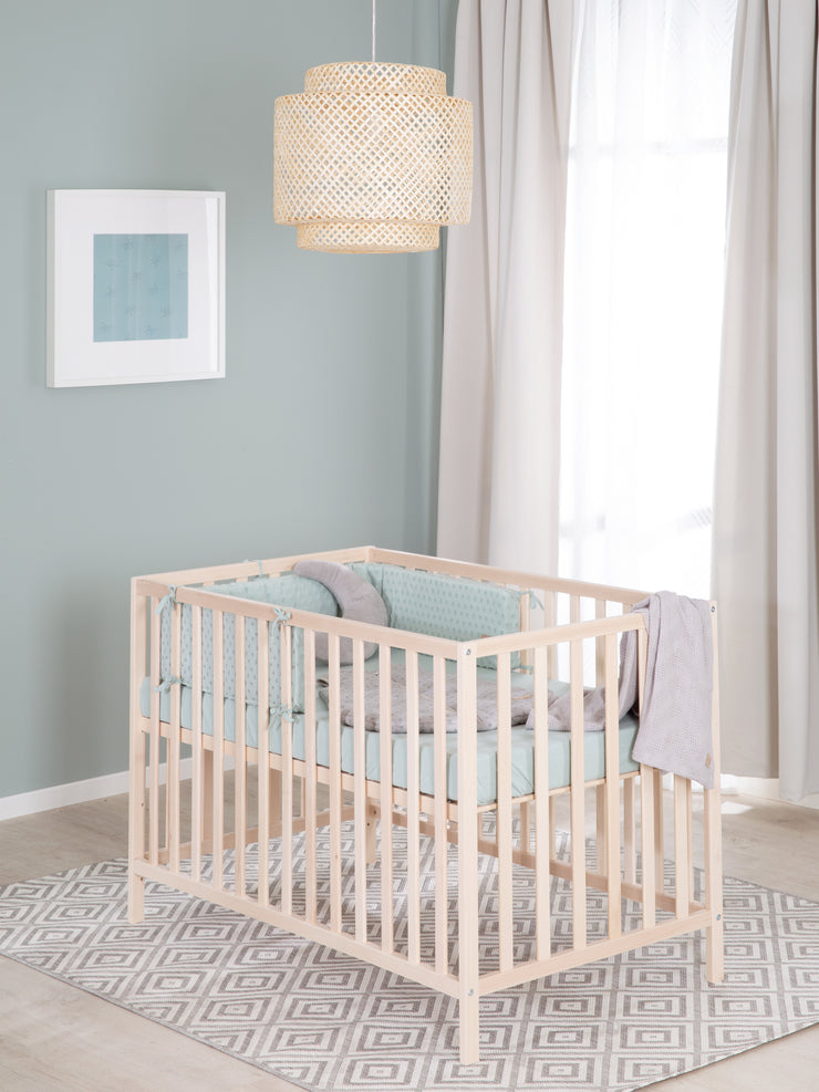 Cama infantil 'Cosi' 60 x 120 cm, de madera maciza de haya, natural, regulable en 3 posiciones