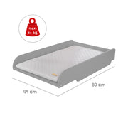 House bed 60 x 120 cm, FSC certified, taupe, 6-foldable, suitable as a baby and side bed