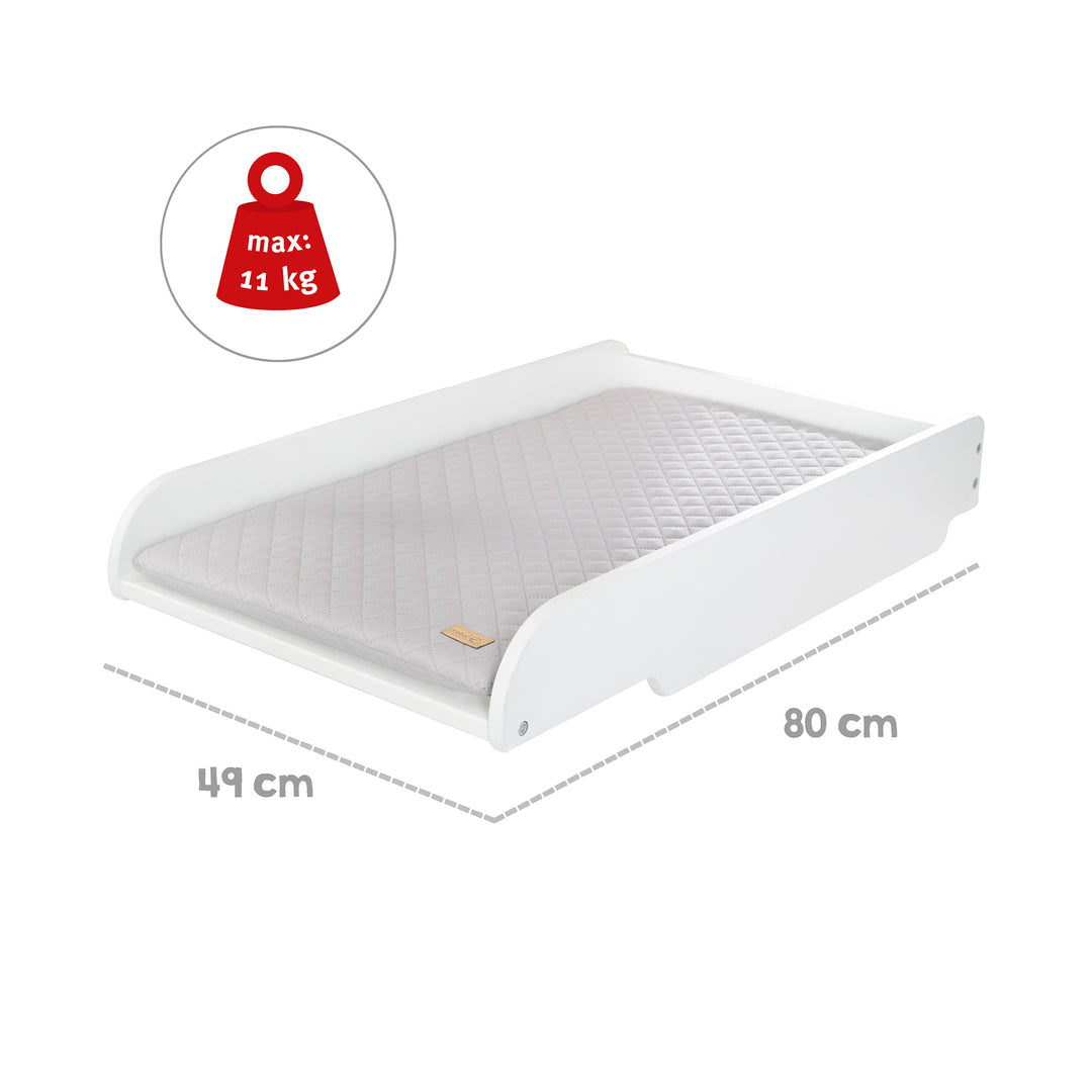 Hausbett 60 x 120 cm, FSC zertifiziert, weiß, 6-fach verstellbar, als Baby- & Beistellbett geeignet