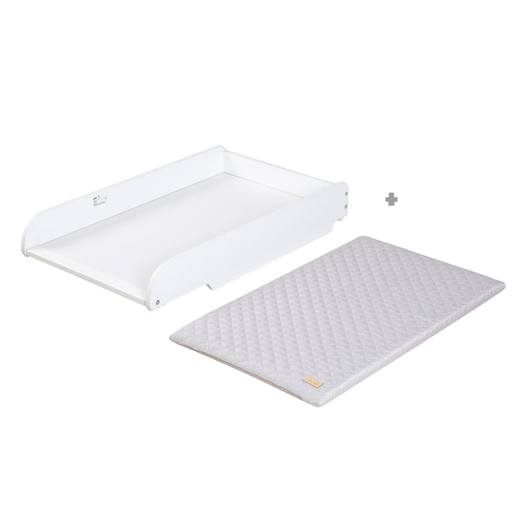 Cama de la casa 60 x 120 cm, FSC certificado, blanco, ajustable 6 veces, adecuado como un bebé y cama lateral