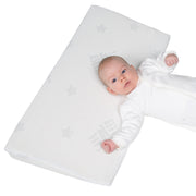 Wedge pillow 'safe asleep®', Air, LxWxH: 60 x 35 x 8.5 cm, with jacquard cover, perforated mattress core