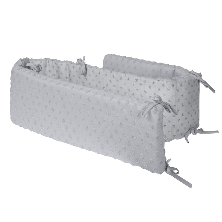 Tour de lit "Lil Planet", coton bio, pour lits bébé 60 x 120 - 70 x 140 cm, gris