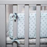 Tour de lit "Lil Planet", coton bio, pour lits bébé 60 x 120 - 70 x 140 cm, bleu clair