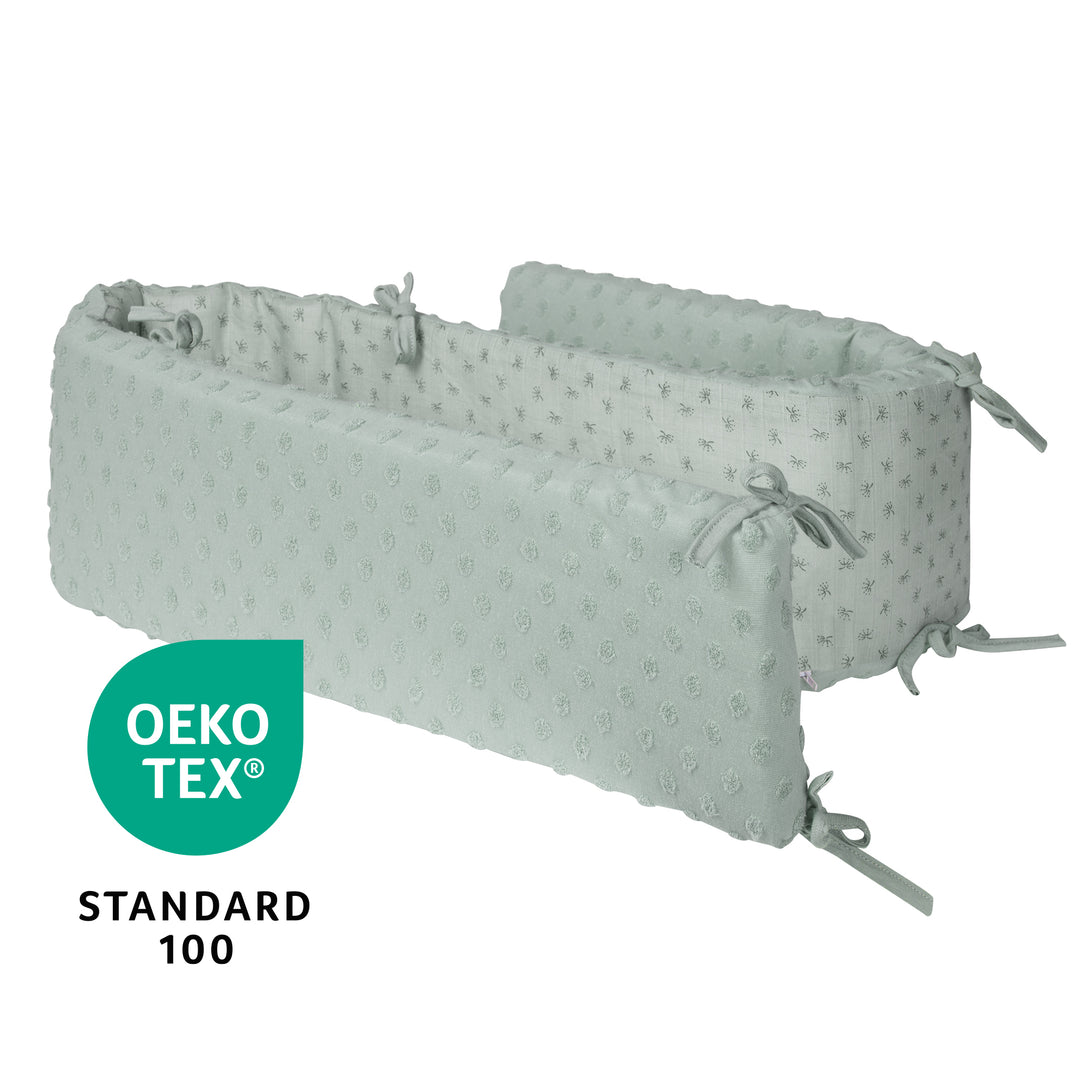 Organic Nestchen 'Lil Planet', Bio-Baumwolle, für Betten 60 x 120 - 70 x 140 cm, frosty green