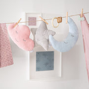 Coussin en peluche nuage "roba Style" rose/mauve, coussin décoratif douillet pour chambre d'enfant