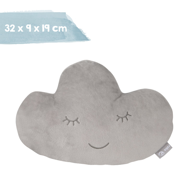 Cuddly pillow cloud 'roba style', silver gray, fluffy throw pillow for baby & children's rooms