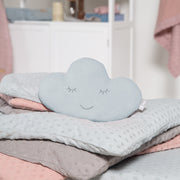 Kuschelkissen Wolke 'roba Style', Hellblau/Sky, flauschiges Dekokissen für Baby- & Kinderzimmer