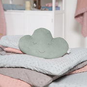 Cuddly cushion cloud 'roba Style' cojín decorativo frosty green y esponjoso para habitaciones de bebés y niños