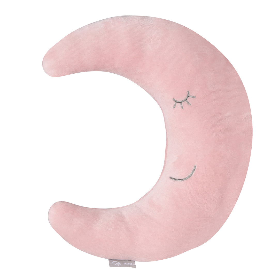 Crescent-Shaped Neck Pillow 'roba Style' - Soft Decorative Pillow - Pink / Mauve