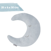 Nackenkissen Mond 'roba Style', Hellblau/Sky, flauschiges Dekokissen für Baby- & Kinderzimmer