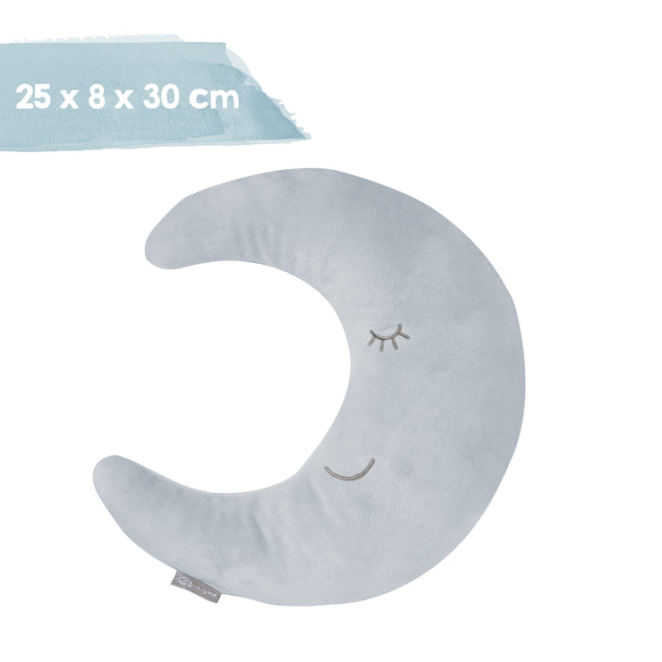 Neck Pillow in Moon Shape 'roba Style' - Soft Decorative Cushion - Light Blue