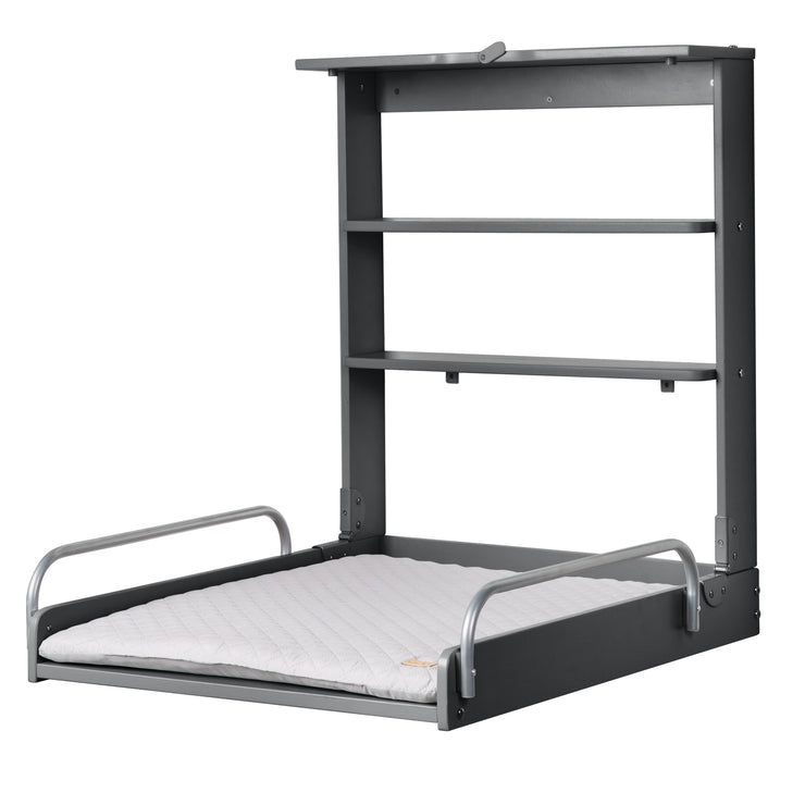 Table à langer murale + Matelas "roba Style gris" - Pliable & peu encombrant - Anthracite