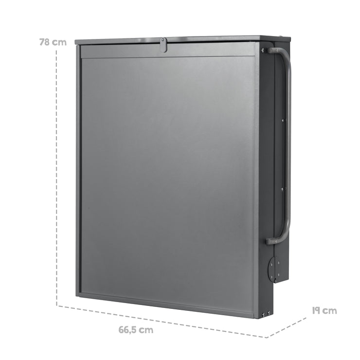 Wall-mounted changing table + Mat 'roba Style grey' - Foldable & space-saving - Anthracite