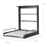 Table à langer murale + Matelas "roba Style gris" - Pliable & peu encombrant - Anthracite